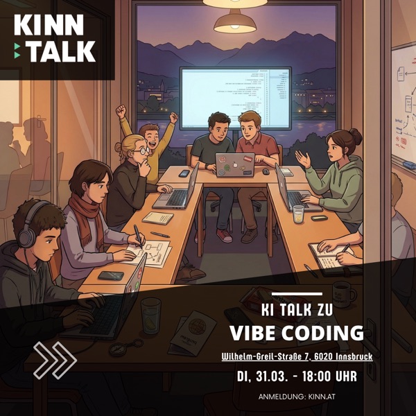 KINN:TALK zu Vibe Coding am 31.03. in der WKO Innsbruck