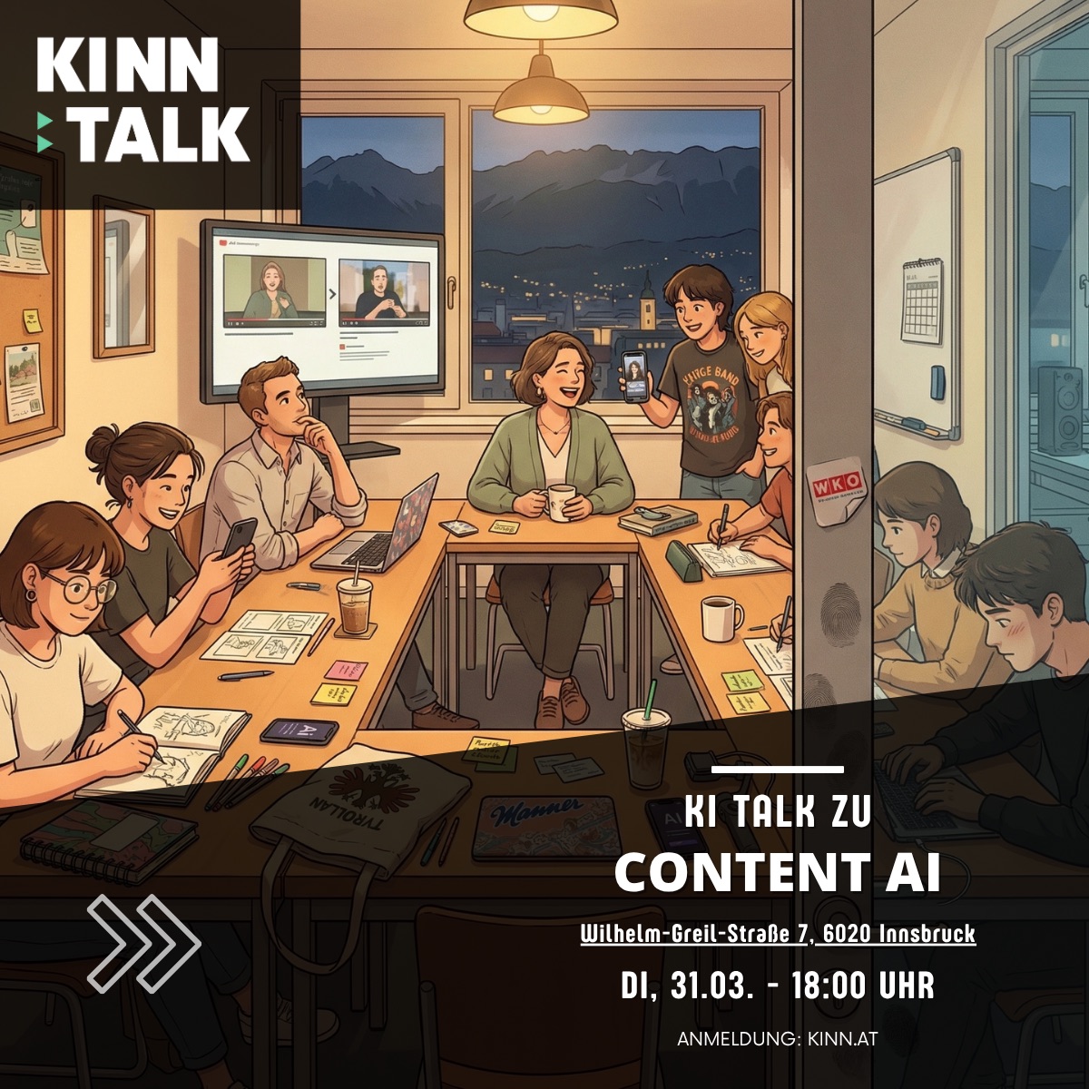 KINN:TALK zu Content AI am 31.03. in der WKO Innsbruck